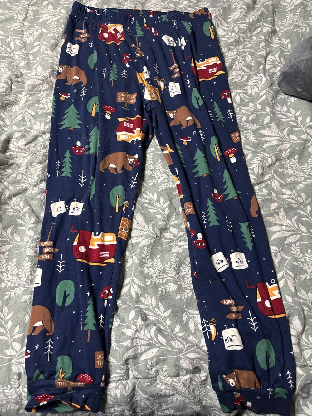 Meds Navy Blue Camping Print Pajama Pants